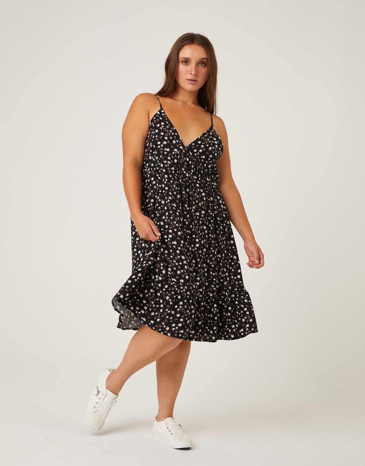 Plus Size Casual Floral Sundress