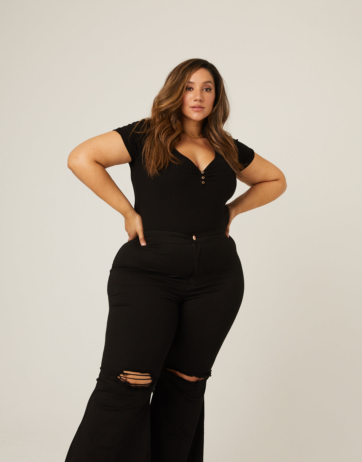 Plus Size Super Flared Jeans