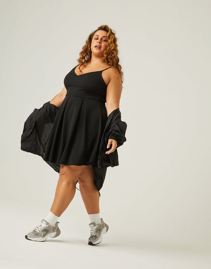 Plus Size A-Line Pleated Dress