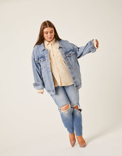 Plus Size Boyfriend Denim Jacket