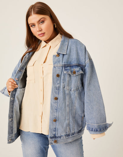 Plus Size Boyfriend Denim Jacket