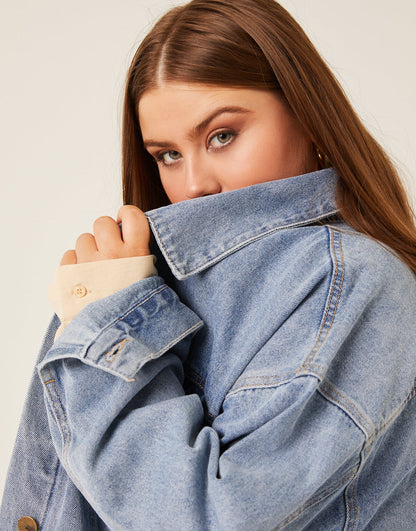 Plus Size Boyfriend Denim Jacket