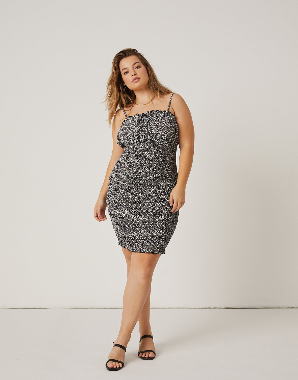Plus Size Peri Smocked Mini Dress