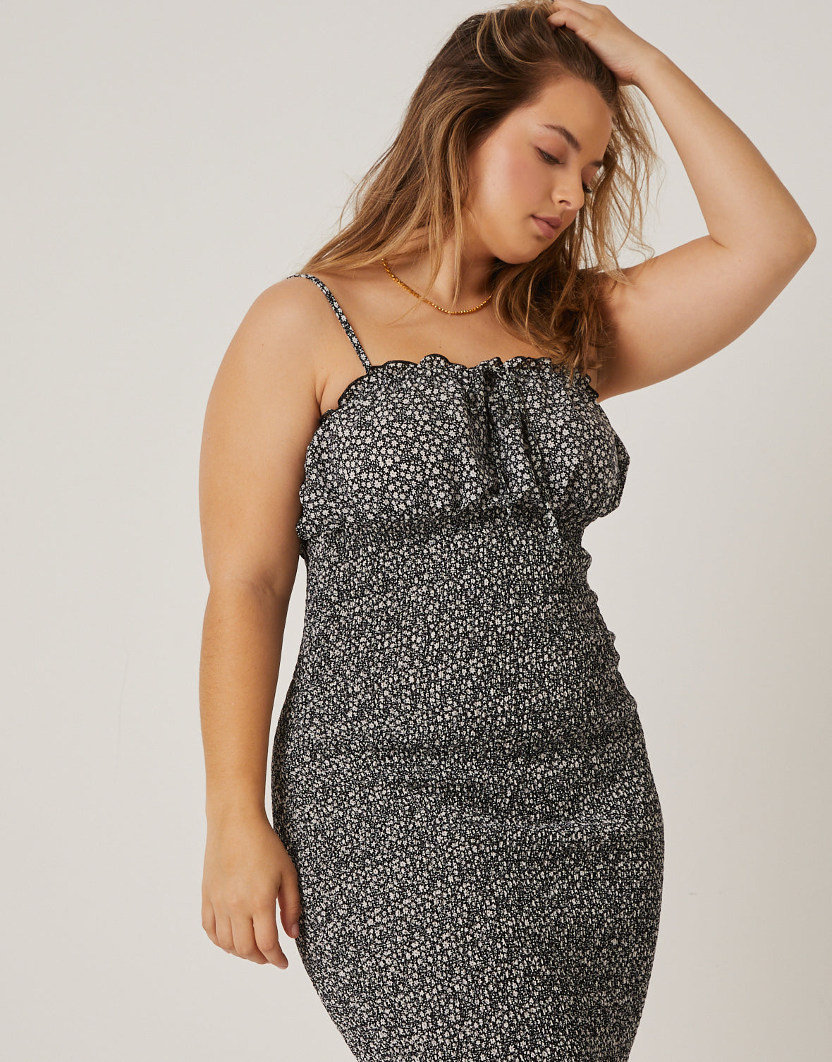 Plus Size Peri Smocked Mini Dress
