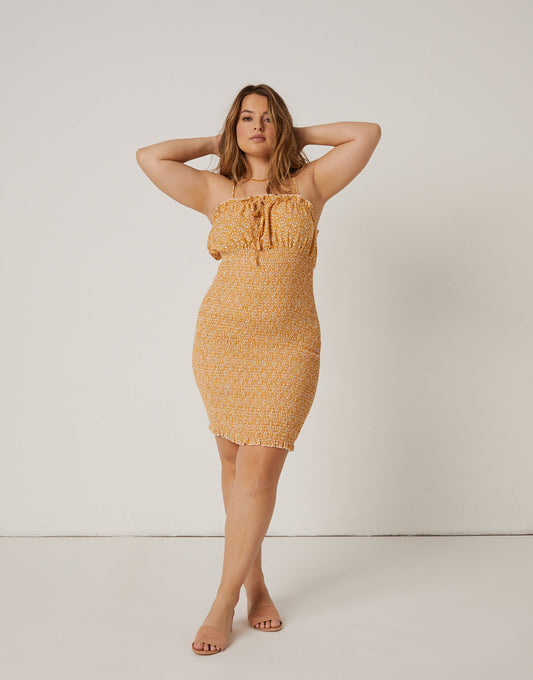 Plus Size Peri Smocked Mini Dress