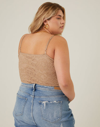 Plus Size Padded Lace Tank