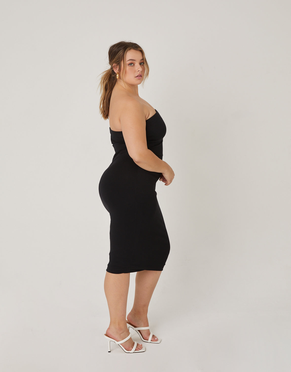 Plus Size Strapless Bodycon Dress