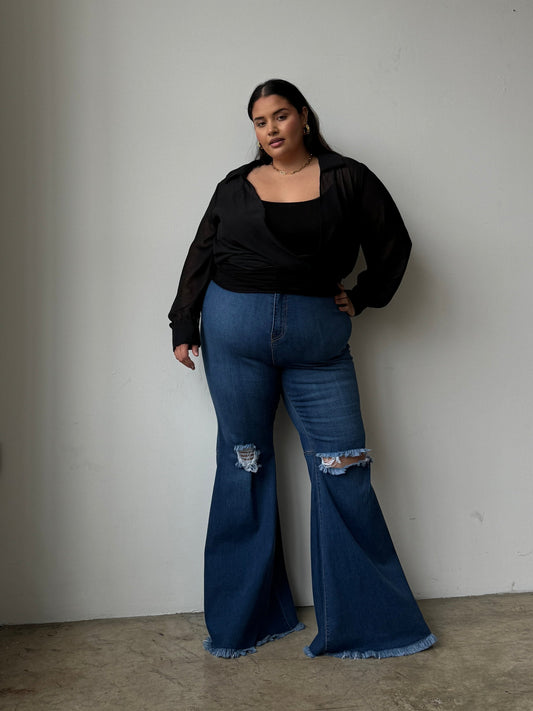 Plus Size Super Flared Jeans